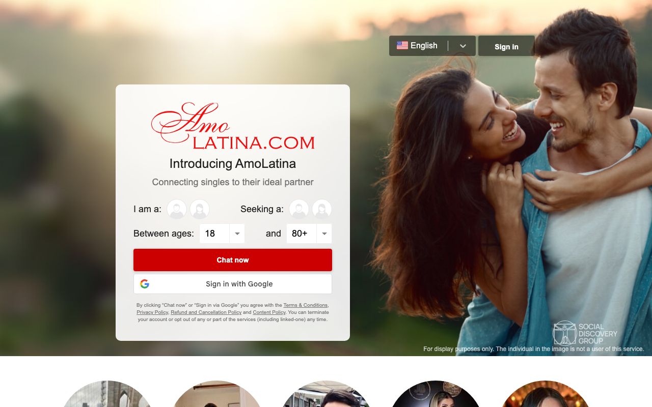 AmoLatina homepage