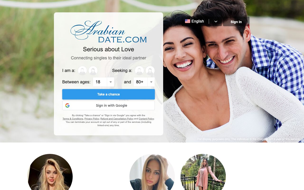 ArabianDate homepage