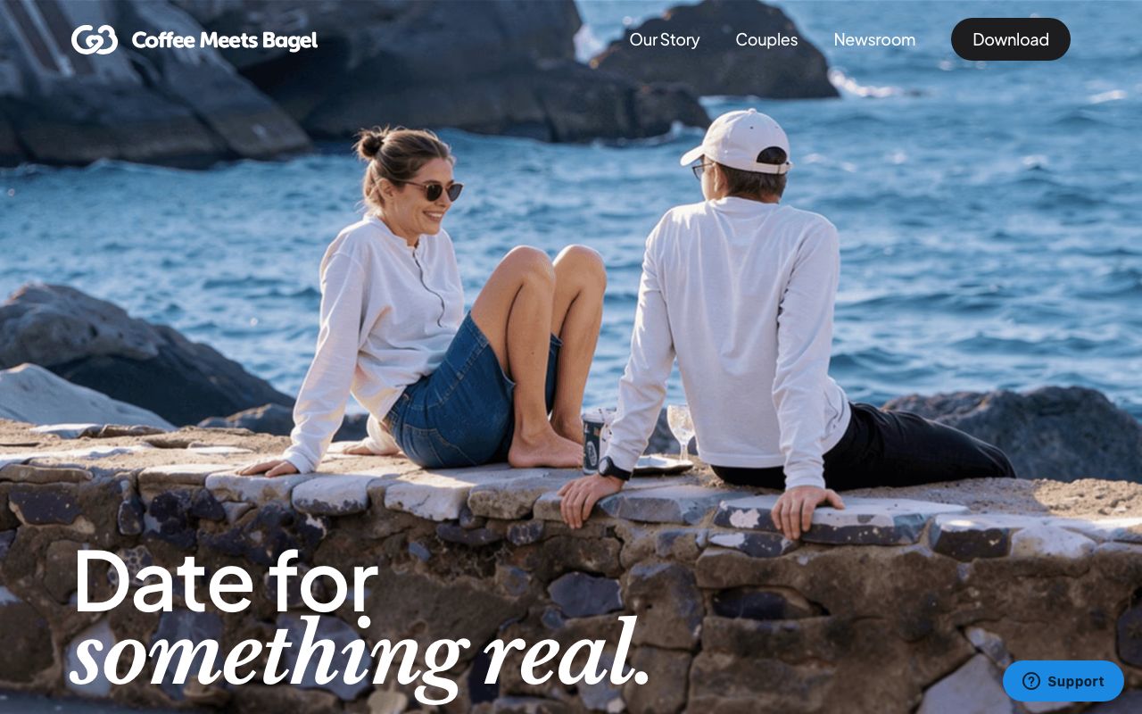 Coffee Meets Bagel homepage