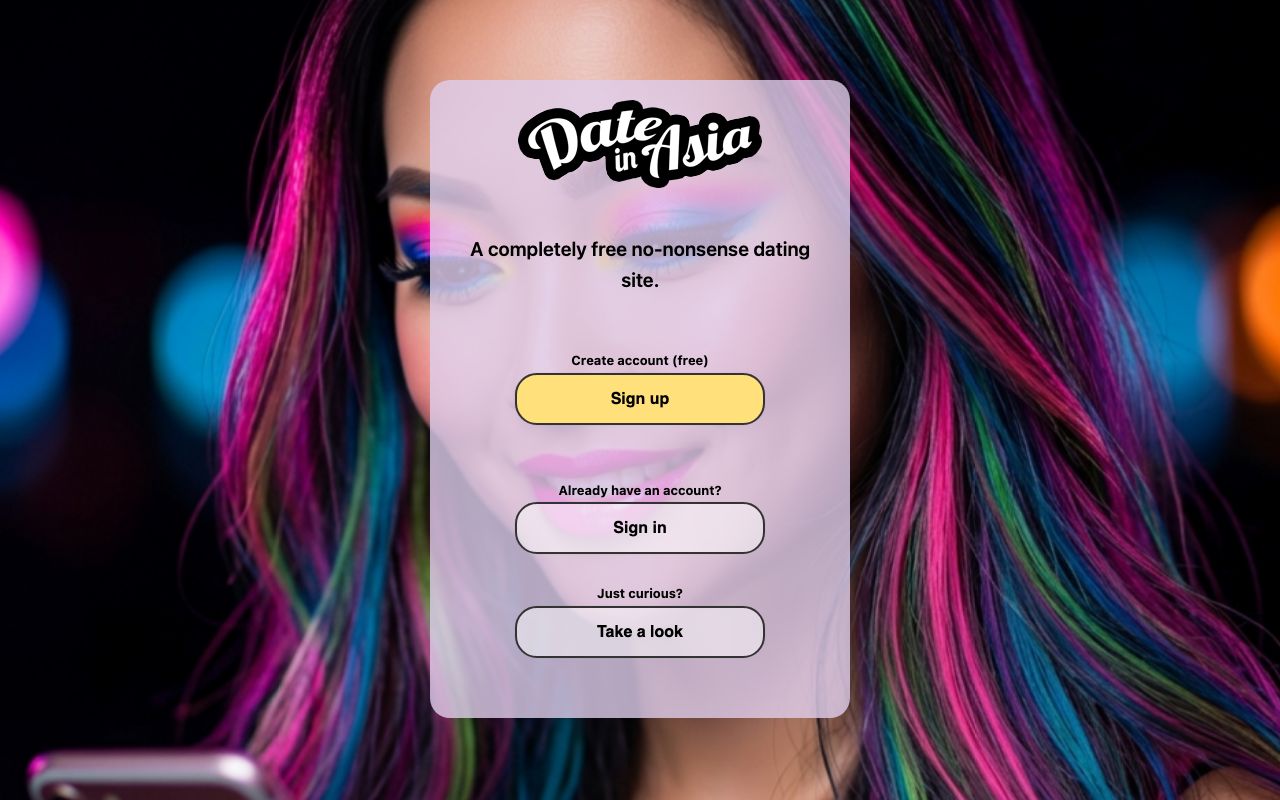 DateInAsia homepage