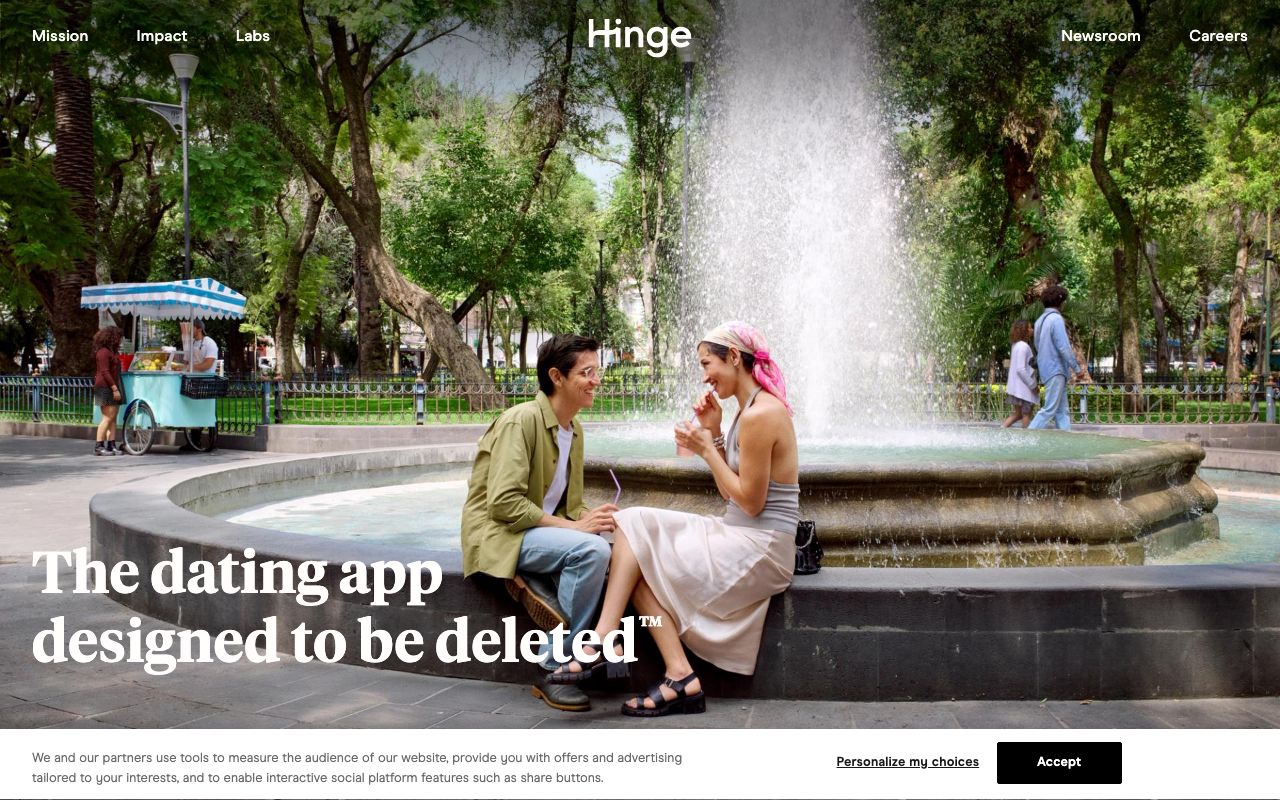 Hinge homepage