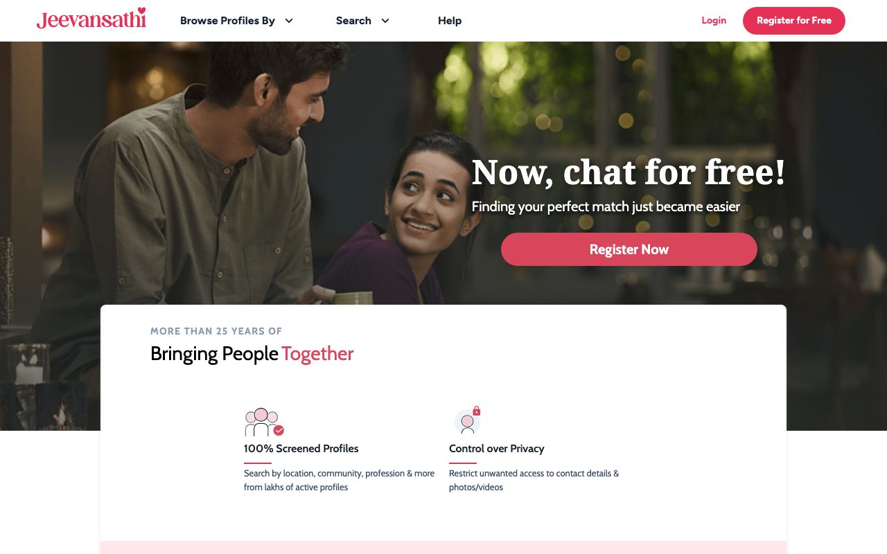 Jeevansathi homepage