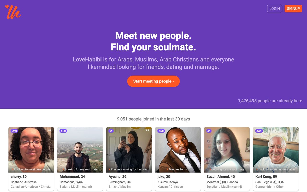 LoveHabibi homepage