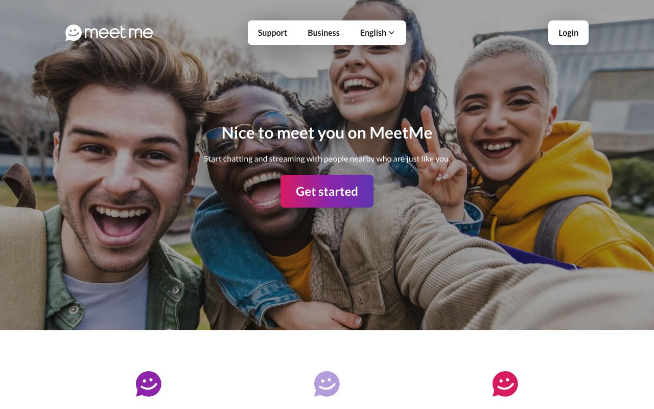 MeetMe homepage
