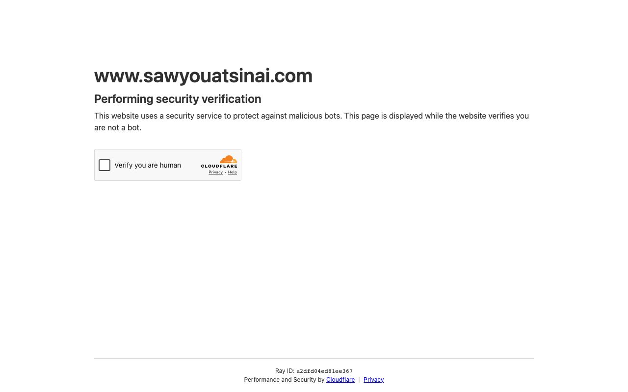 SawYouAtSinai homepage