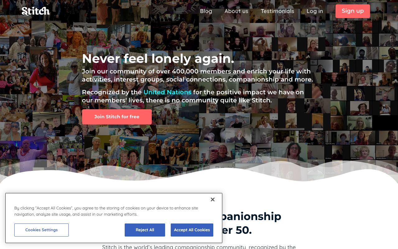 Stitch homepage