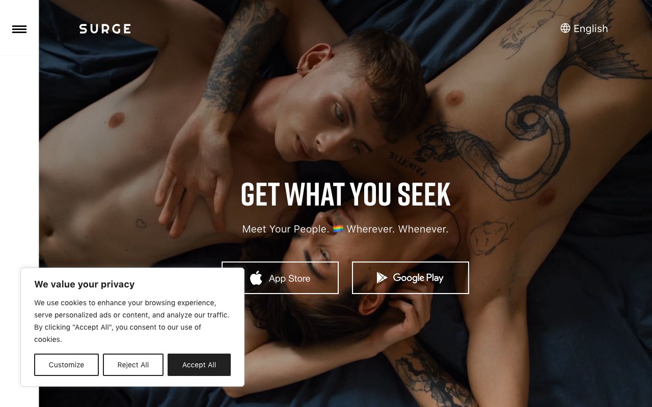 Surge homepage