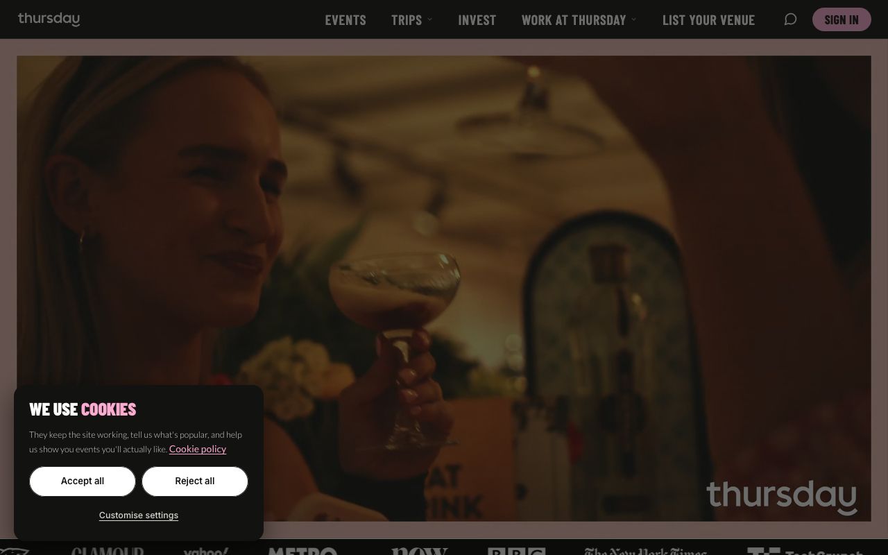 Thursday homepage